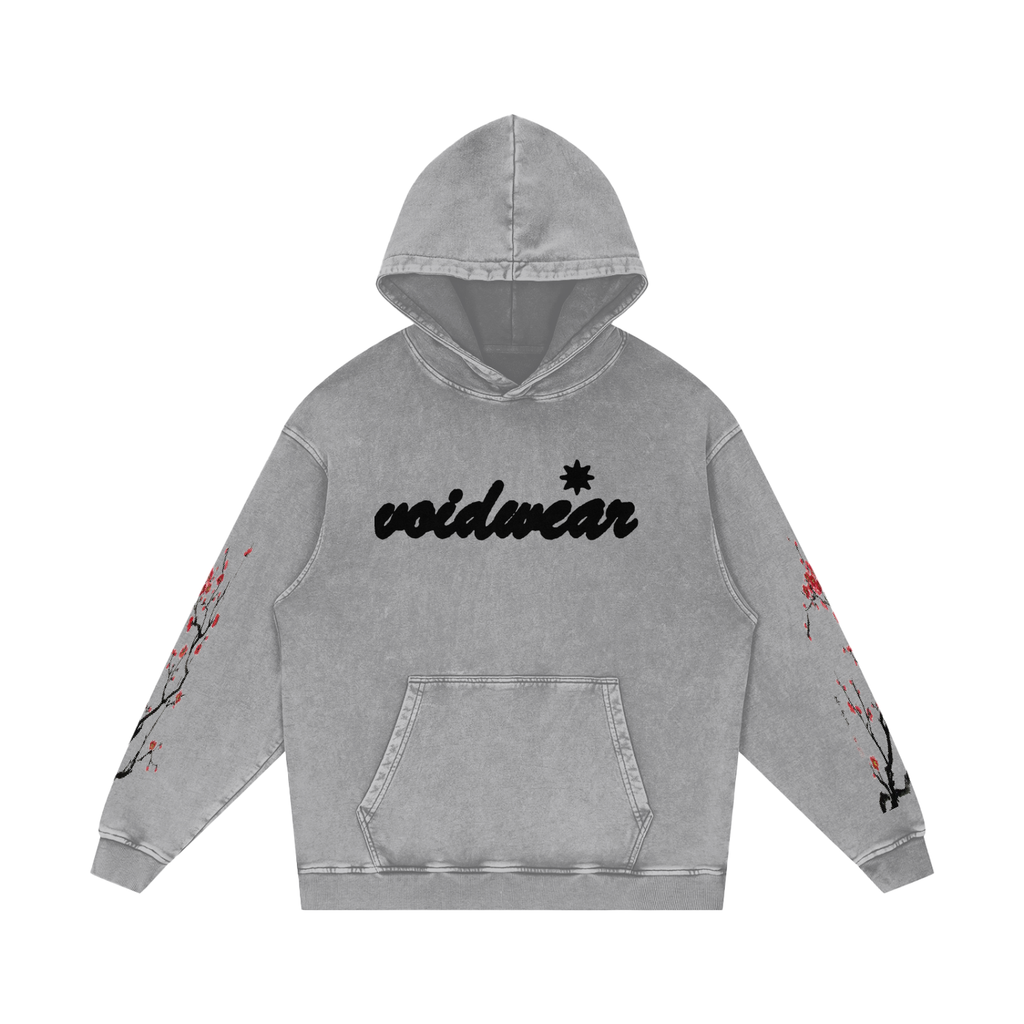 Snow Washed Loose Cotton Hoodie