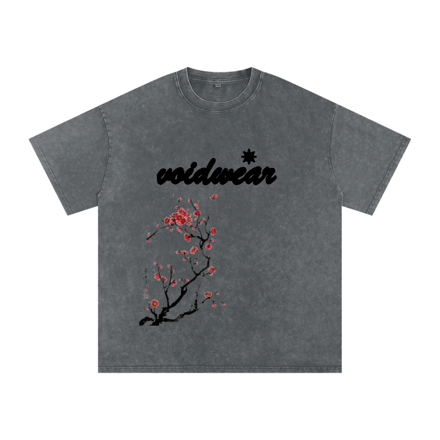 Snow Washed Oversized Cotton T-Shirt