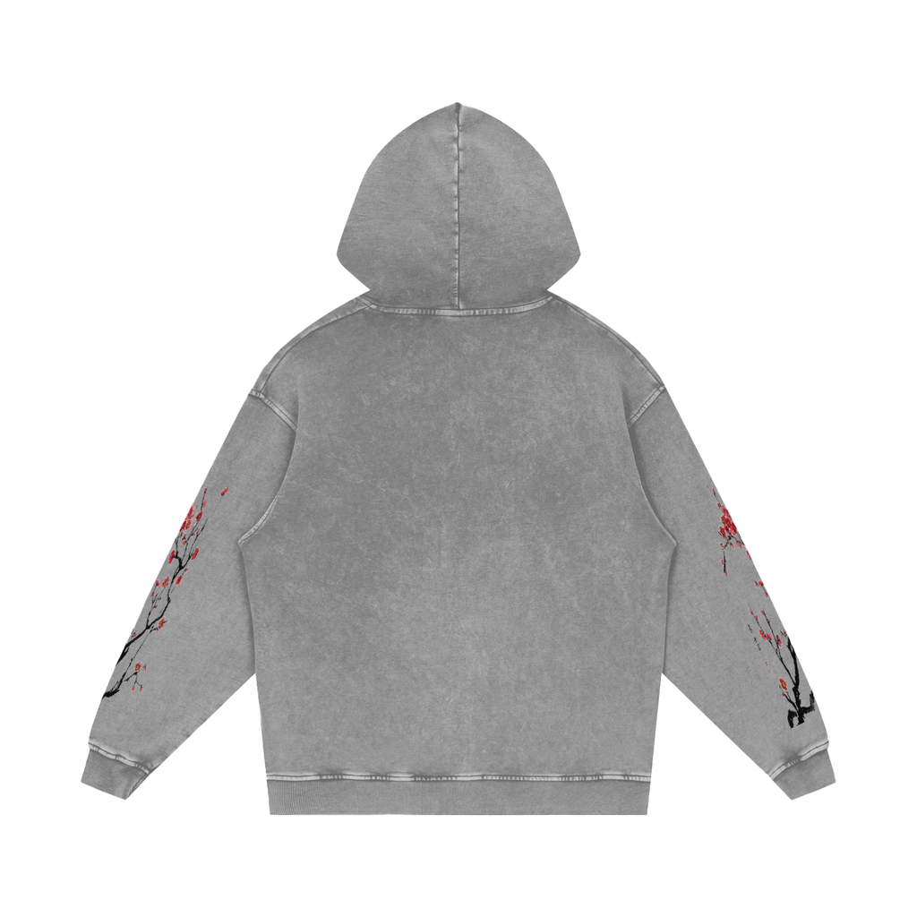 Snow Washed Loose Cotton Hoodie